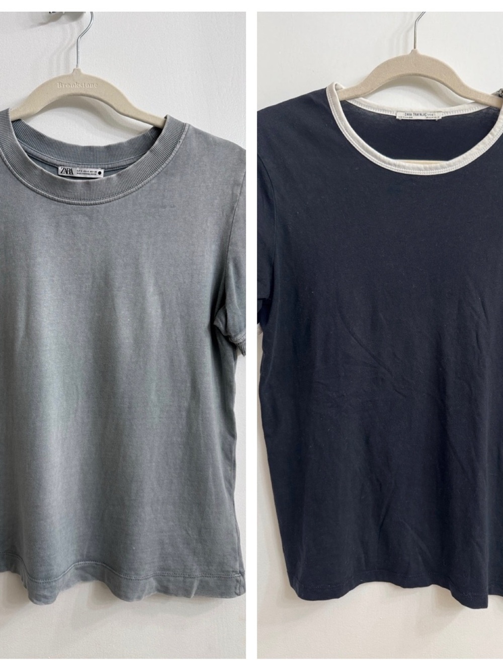 Zara Bundle - Short Sleeve Crew Neck Tees in Gray and Black
